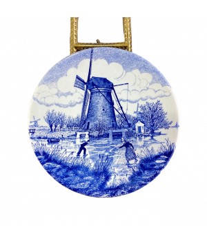 Декоративная тарелка Мельница, Delft. Голландия (кракелюр)