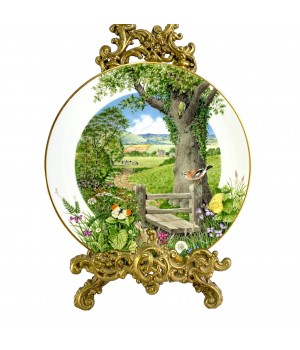 Декоративная тарелка Проселочная тропинка в мае, Royal Worcester Porcelain. Англия