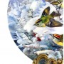 Декоративная тарелка, Птицы зимой, Зимний золотой петушок на опушке леса, Hutschenreuther. Германия
