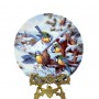 Декоративная тарелка, Птицы зимой, Полуденное лакомство синих синиц, Schirnding Bavaria. Германия