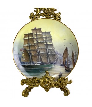 Декоративная тарелка Патриарх, Великие корабли-клиперы, Franclin Pircelain. Франция