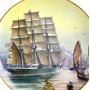 Декоративная тарелка Патриарх, Великие корабли-клиперы, Franclin Pircelain. Франция