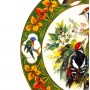 Декоративная тарелка Дятлы между яблоневых цветов, Schrinding Bavaria. Германия