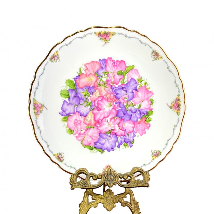 Декоративная тарелка Сладкий горошек, Royal Albert. Англия