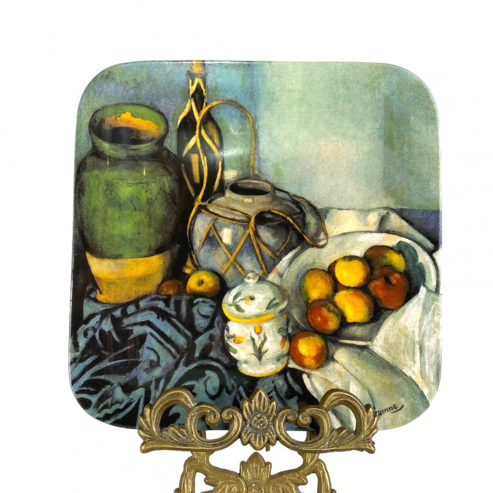  Декоративная тарелка Натюрморт с сахарницей и яблоками, Paul Cezanne. Германия