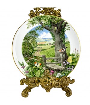 Декоративная тарелка Деревенская тропинка в мае, Royal Worcester. Англия