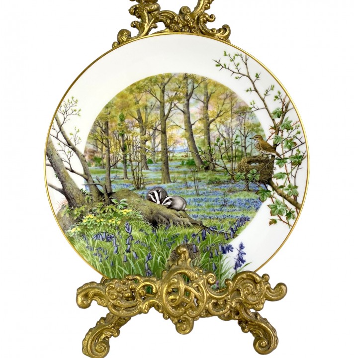 Декоративная тарелка Лес в апреле, Royal Worcester. Англия