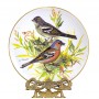 Декоративная тарелка Зяблик, Европейская певчая птица Tirschenreuth, Ursula Band. Германия