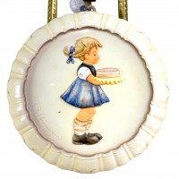 Форма для запекания, декоративное панно Девочка с тортом, Goebel. Германия
