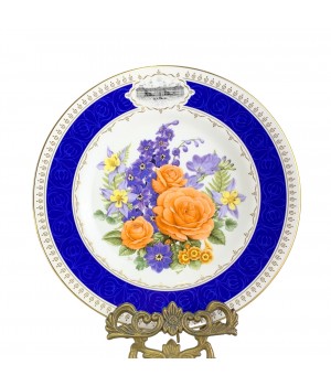  Декоративная тарелка Цветочная выставка, Royal Worcester. Англия
