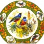 Декоративная тарелка Птицы пяти континентов, Schrinding Bavaria. Германия
