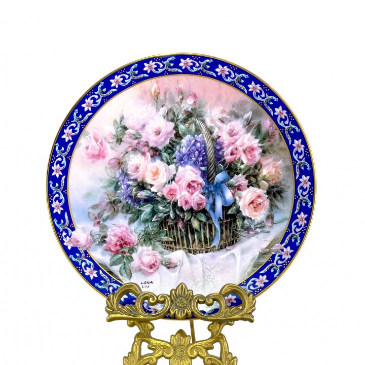 Декоративная тарелка Корзина роз, Lena Liu. США