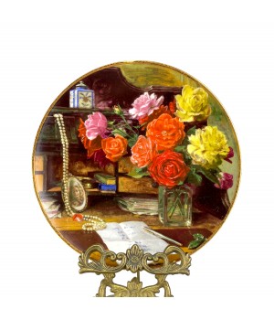 Декоративная тарелка Натюрморт на секретере, Royal Mosa. Голландия