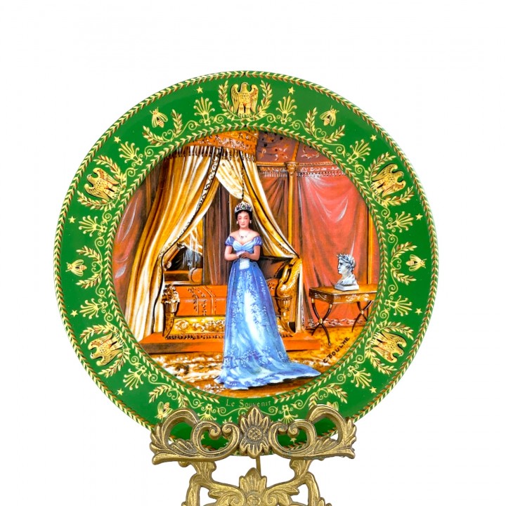 Декоративная тарелка La Souvenir, Память, Наполеон, Limoges. Франция