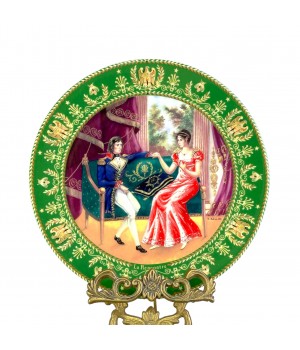 Декоративная тарелка Josephine et Napoleon,La Rencontre, Встреча, Limoges. Франция