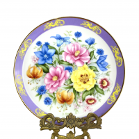  Декоративная тарелка Цветы Китая. США