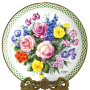  Декоративная тарелка Цветы Англии. США