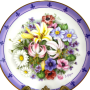  Декоративная тарелка Цветы Франции. США