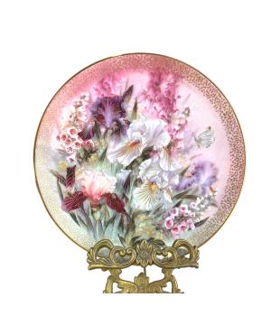  Декоративная тарелка Квартет Ирисов, Lena Liu. США