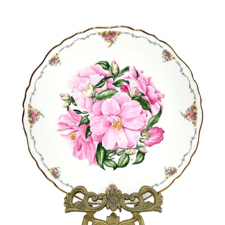 Декоративная тарелка Camellia, Роза Камелия, Royal Albert. Англия