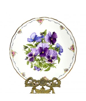 Декоративная тарелка Pansies, Анютины Глазки, Royal Albert. Англия