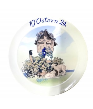 Декоративная тарелка Пасхальная 1924 года, Rosenthal. Германия