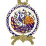 Декоративная тарелка Жарптица, 24 карата