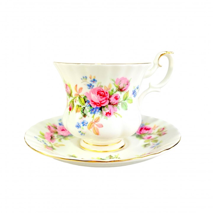 Кофейная пара Moss Rose, Royal Albert. Англия