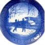  Декоративная тарелка Рождество 1987 год, Royal Copenhagen. Дания