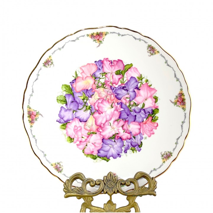 Декоративная тарелка Сладкий горошек, Royal Albert. Англия