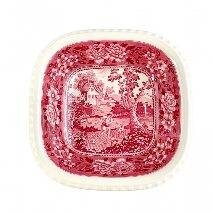 Салатник квадратный Villeroy Boch, Rusticana, красная. Германия