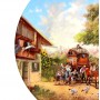 Декоративная тарелка Прибытие дилижанса, Seltmann Weiden. Германия
