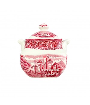 Сахарница Wedgwood, красная посуда. Англия