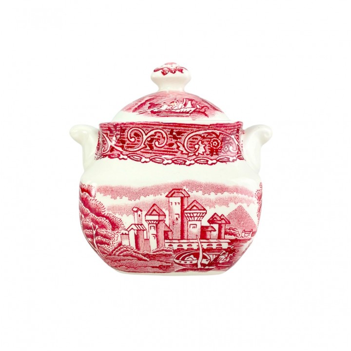 Сахарница Wedgwood, красная посуда. Англия
