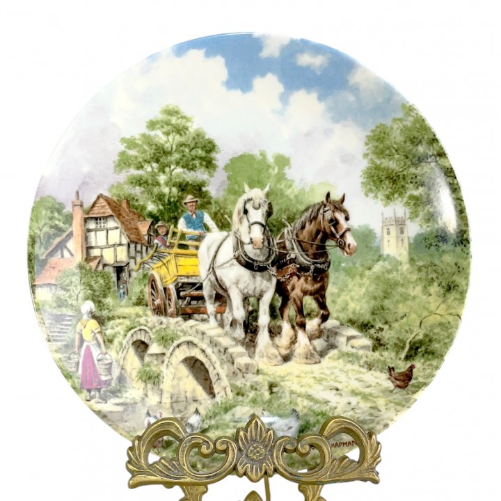 Декоративная тарелка Путь на работу, Wedgwood. Англия