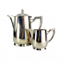 Чайник с молочник, посеребрение, WMF. Германия