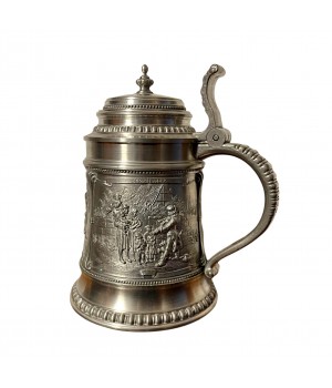 Пивная кружка, оловянная Музыканты, SKS. Германия