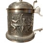  Кружка пивная, оловянная Таверна Виноград, 1984 год, Greningoh. Германия