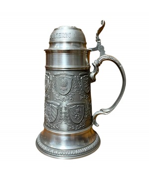 Кружка пивная, оловянная Герб. Германия