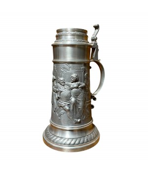  Кружка пивная, оловянная Праздник, Таверна BMF. Германия