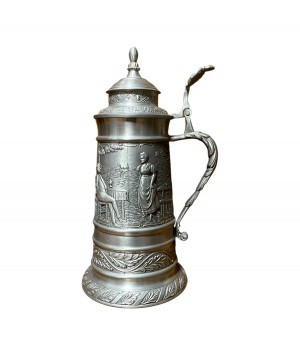 Кружка пивная, конусная, Влюбленная пара, олово, BMF. Германия