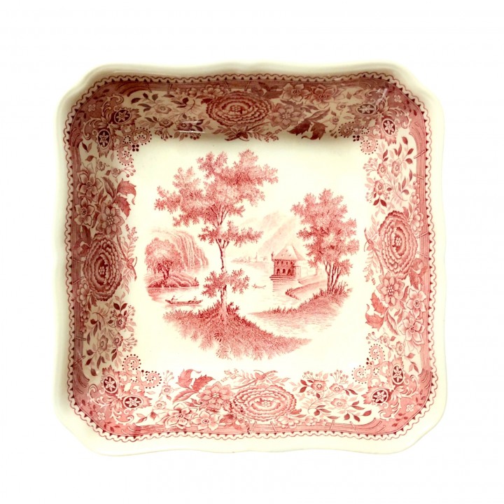  Салатник квадратный Villeroy Boch, Burgenland, красный (большой). Германия