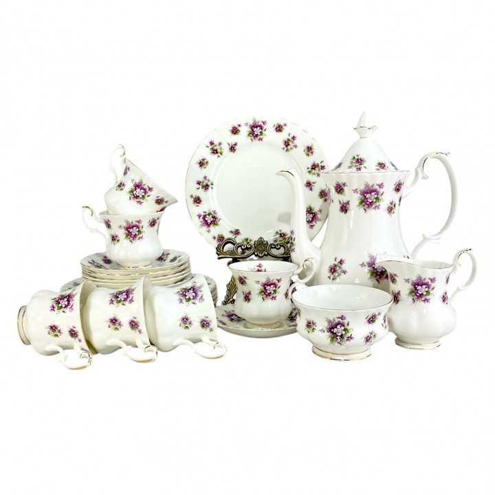 Сервиз кофейный Фиалки, Royal Albert. Англия