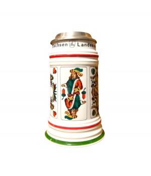 Пивная кружка Карты, Freiberger Porzellan. Германия