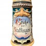 Пивная кружка с крышкой Musterschutz, кракелюр. Германия