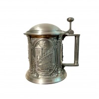  Кружка пивная, оловянная WMF. Германия