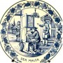 Декоративная тарелка Der Maler, Маляр Delft, Делфт. Голландия
