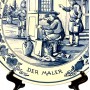 Декоративная тарелка Der Maler, Маляр Delft, Делфт. Голландия