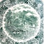 Блюдо круглое, большое Villeroy Boch, Burgenland, зеленая посуда. Германия