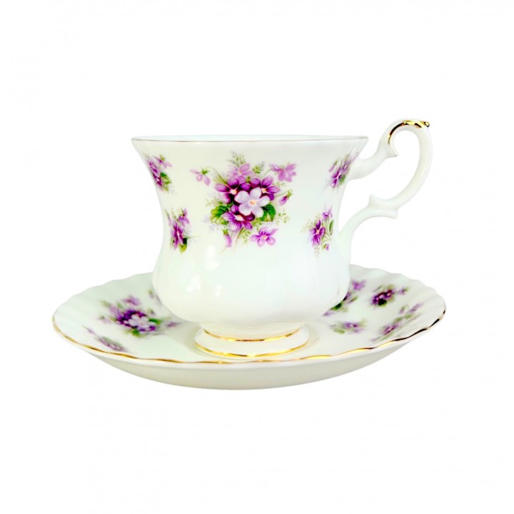 Кофейная пара Фиалки, Royal Albert. Англия